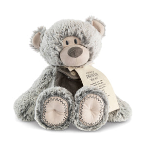 Gray Pocket Prayer Bear 11"