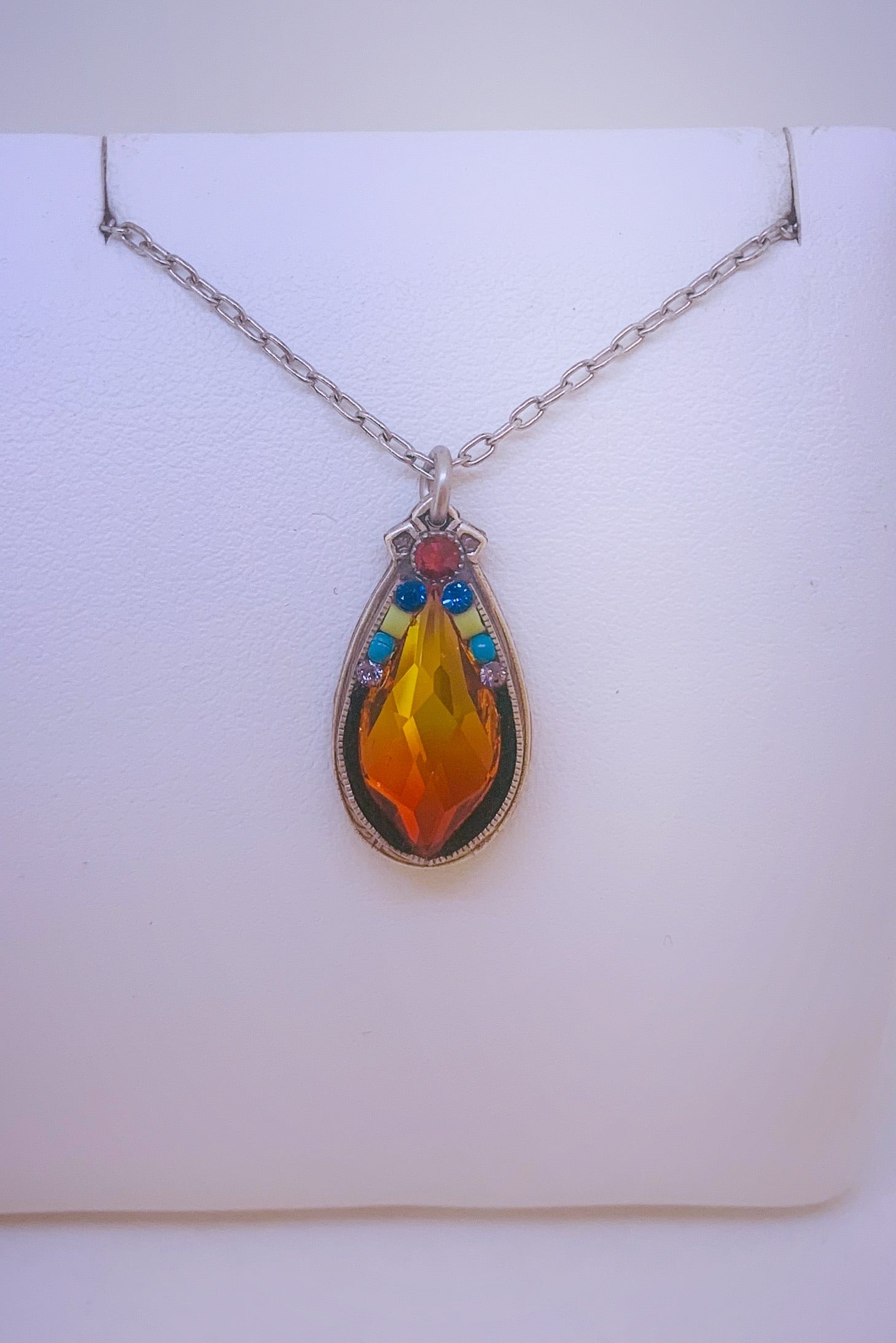 Zinnea Simple Drop Pendant-Multicolor